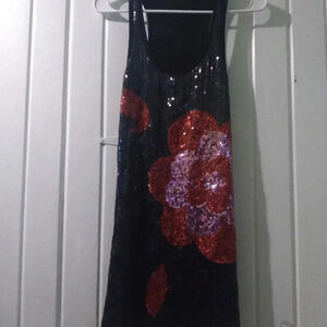 Sequin bling tank dress-junior large EUC